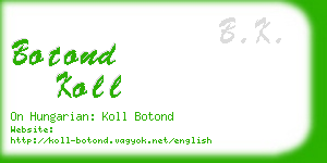 botond koll business card